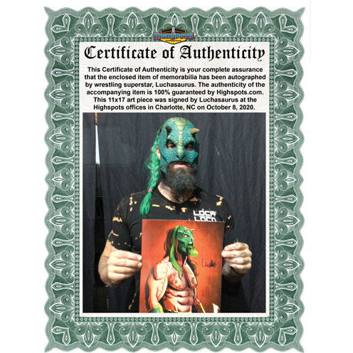 Luchasaurus 11x14 Poster - AUTOGRAPHED