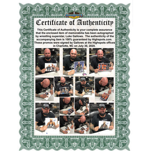 Luke Gallows Promo - AUTOGRAPHED