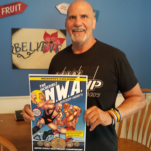 Magnum TA vs Nikita Koloff Hodson 11 x 17 Poster - DUAL AUTOGRAPHED