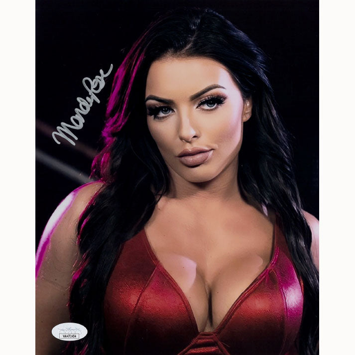 Mandy Rose Red Top METALLIC 8 x 10 Promo - JSA AUTOGRAPHED