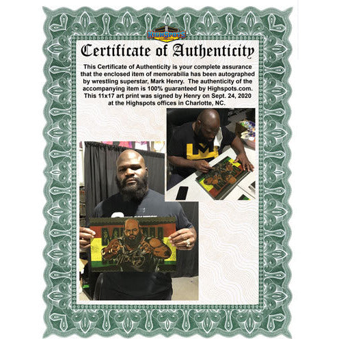 Mark Henry 11x17 Art Print - AUTOGRAPHED
