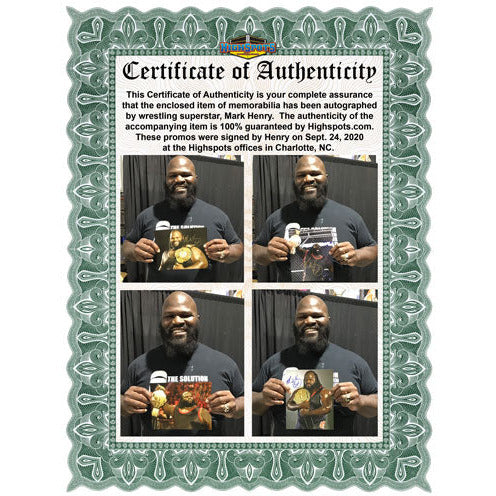 Mark Henry Promo - AUTOGRAPHED