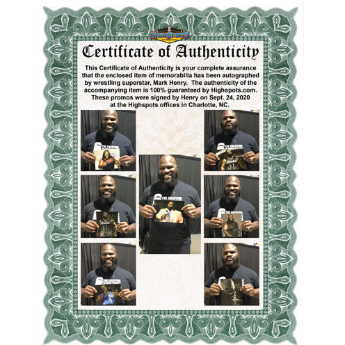 Mark Henry Promo - AUTOGRAPHED