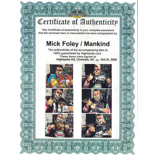 Mick Foley Mankind In Corner 8 x 10 Promo - AUTOGRAPHED