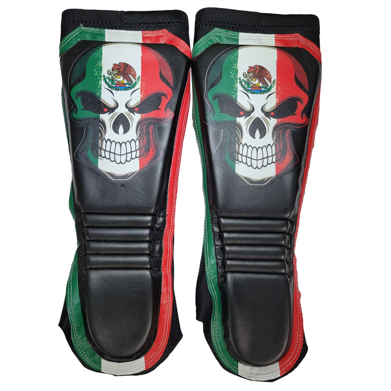 Mexico Skull Design on MMA Style Kick Pads