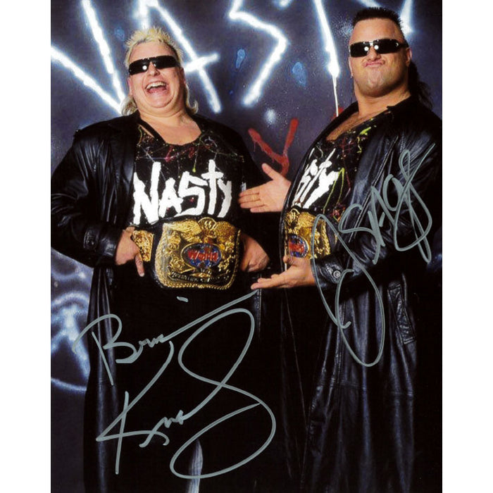 Nasty Boys Smiling Tag Titles 8 x 10 Promo - DUAL AUTOGRAPHED