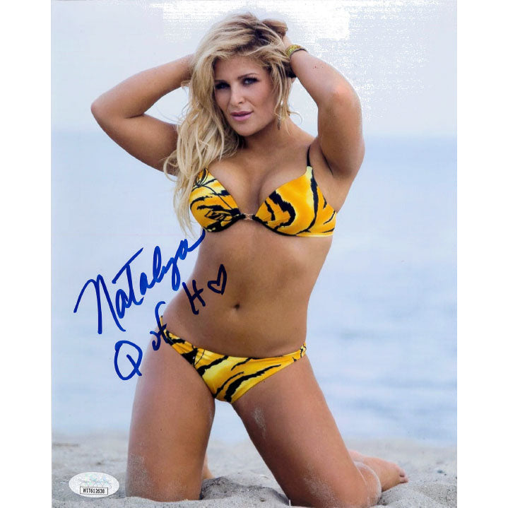 Natalya Yellow Bikini 8 x 10 Promo - JSA AUTOGRAPHED