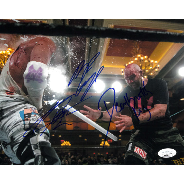 Nick Gage vs Matt Cardona Light Tube 8 x 10 Promo - JSA DUAL AUTOGRAPHED