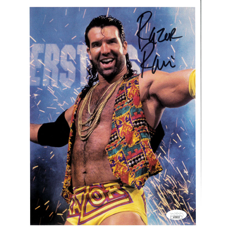 Razor Ramon Arms Open 8.5 x 11 Promo - JSA AUTOGRAPHED