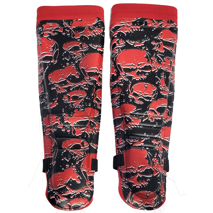Red Skull Print on Red Kickpads