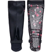 Black with Pink-White Paint Splatter on Black Kickpads