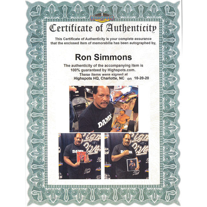 Ron SImmons Faarooq Flex Pose 8.5 x 11 Promo - AUTOGRAPHED