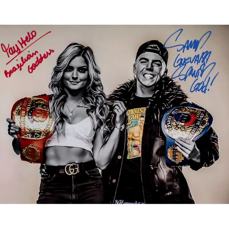 Sammy Guevara and Tay Melo Metallic 11 x 14 Poster - DUAL AUTOGRAPHED