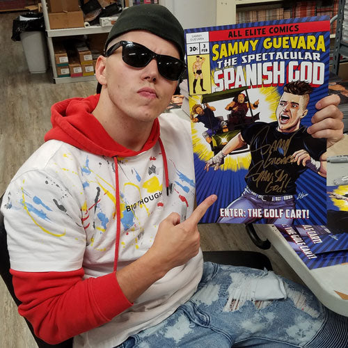 Sammy Guevara Enter:  The Golf Cart Hodson 11 x 17 Poster - AUTOGRAPHED