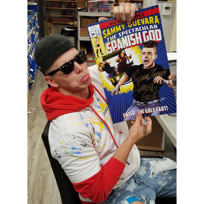 Sammy Guevara Enter:  The Golf Cart Hodson 11 x 17 Poster - AUTOGRAPHED