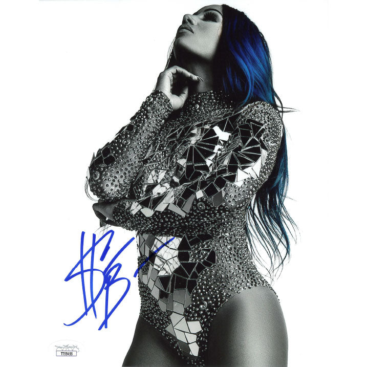 Sasha Banks Spotlight Blue 8 x 10 Promo - JSA AUTOGRAPHED