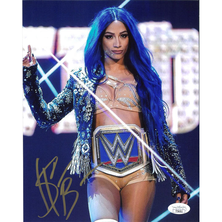 Sasha Banks SD Entrance Title 8 x 10 Promo - JSA AUTOGRAPHED