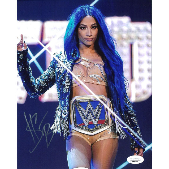 Sasha Banks SD Entrance Title 8 x 10 Promo - JSA AUTOGRAPHED