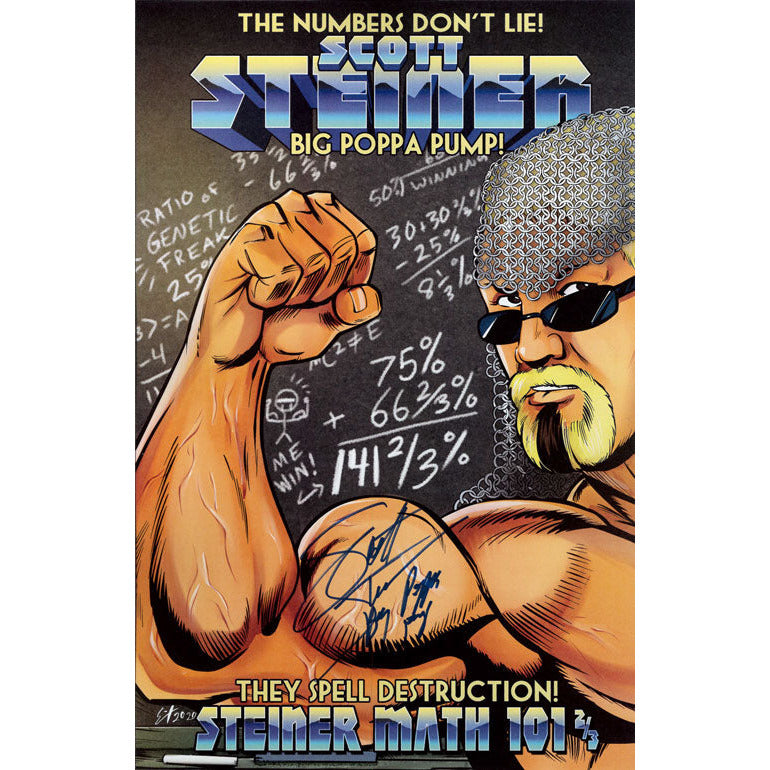 Scott Steiner Math Hodson 11 x 17 Poster - AUTOGRAPHED