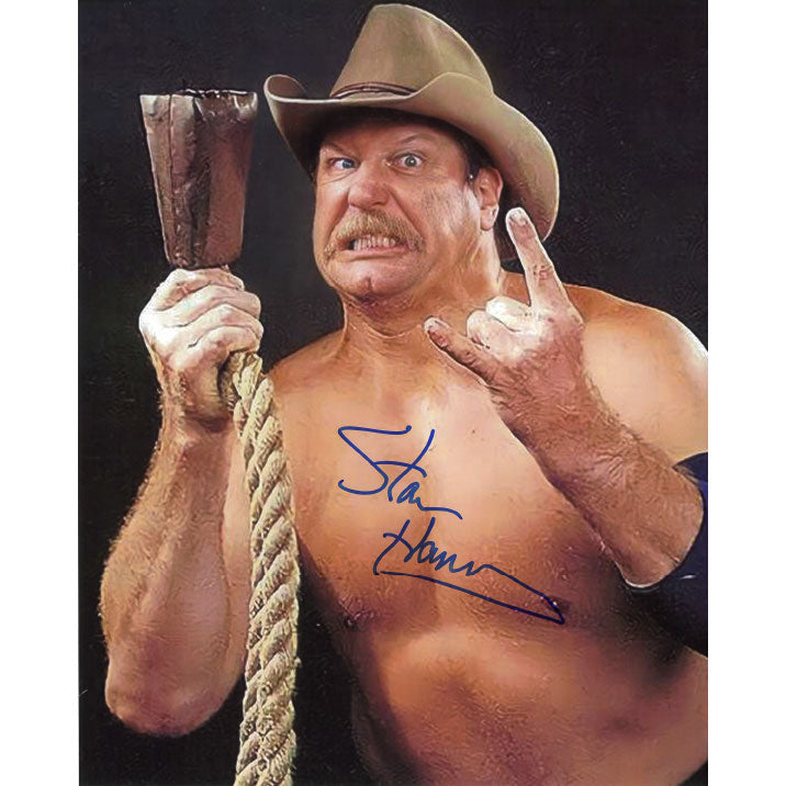 Stan Hansen Black Background 8 x 10 Promo - AUTOGRAPHED
