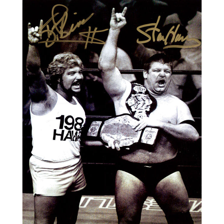 Stan Hansen and Ted DiBiase Promo - DUAL AUTOGRAPHED