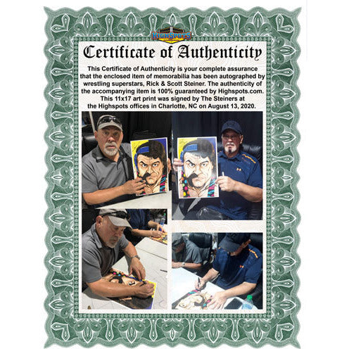 Steiner Brothers Haney 11 x 17 Poster - DUAL AUTOGRAPHED