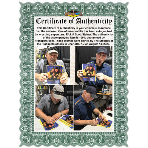 Steiner Brothers Promo - AUTOGRAPHED