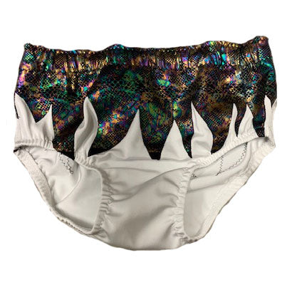 White with Oil Slick Reptile Design Trunks