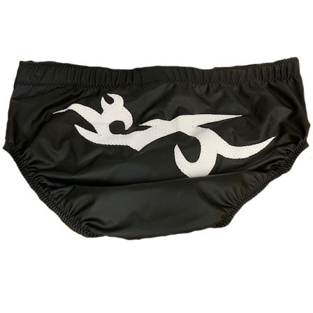 Matte Black Pleather with White Matte Tribal Trunks