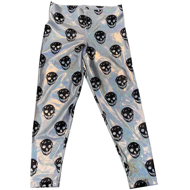 Hologram with Black Skulls Silver