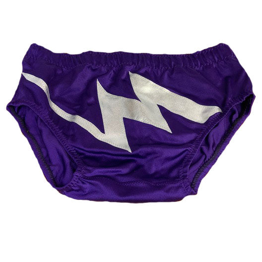 Purple with White Bolt Design Trunks