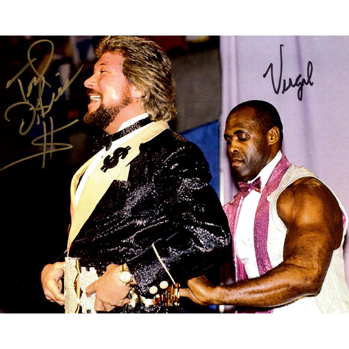 Ted DiBiase & Virgil Belt 8 x 10 Promo - DUAL AUTOGRAPHED