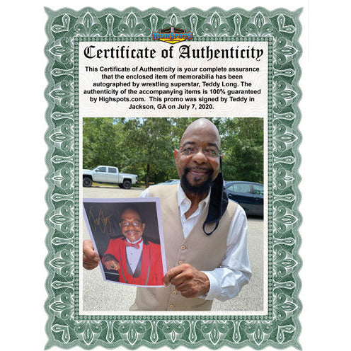 Teddy Long Promo - AUTOGRAPHED
