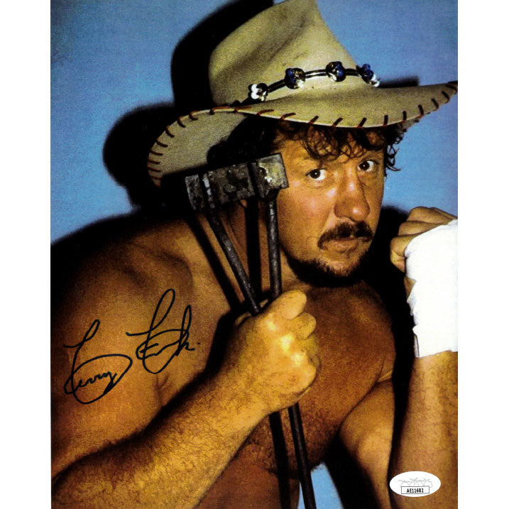 Terry Funk Branding Iron 8 x 10 Promo - JSA AUTOGRAPHED