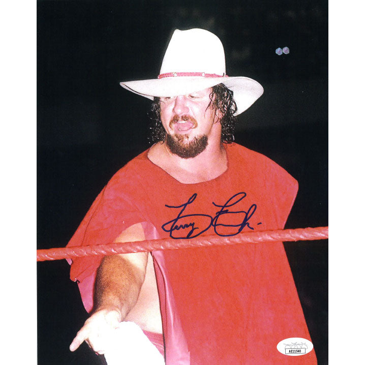 Terry Funk Poncho 8 x 10 Promo - JSA AUTOGRAPHED
