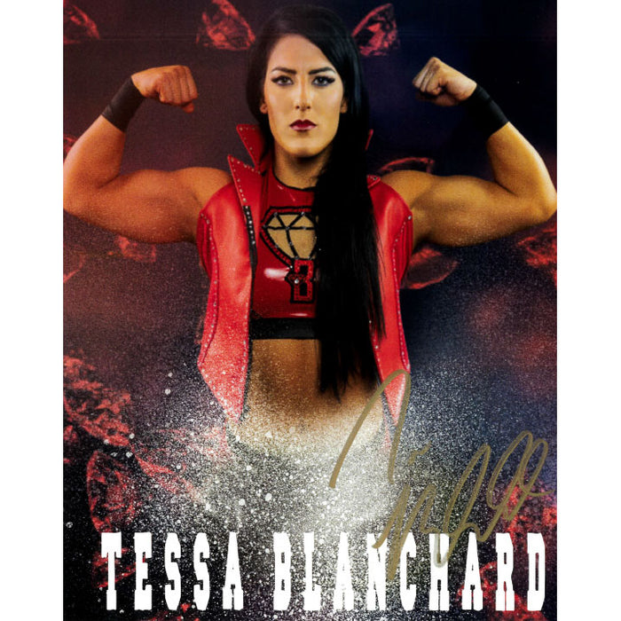Tessa Blanchard Red Diamonds BG 8 x 10 Promo - AUTOGRAPHED