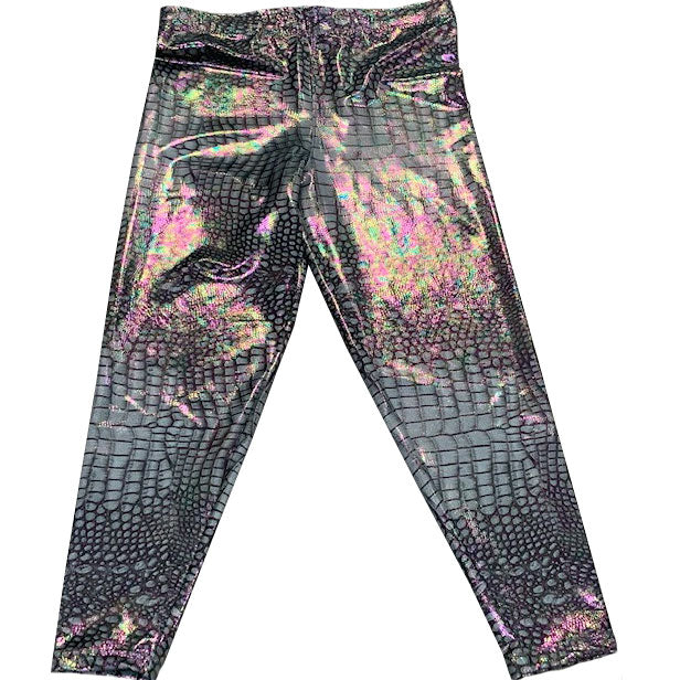 Silver Scale Hologram Long Tights