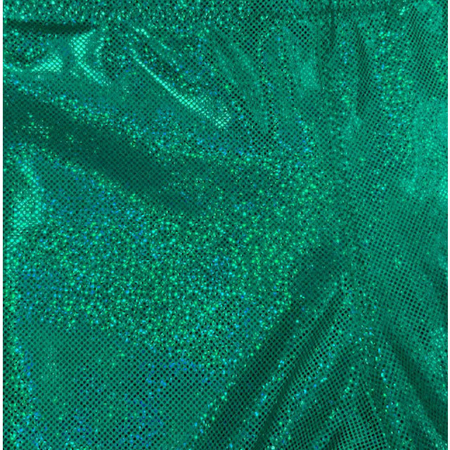 Green Metallic Micro Dot Long Tights
