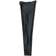 Matte Black Pleather Long Tights