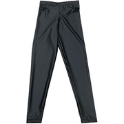 Matte Black Pleather Long Tights