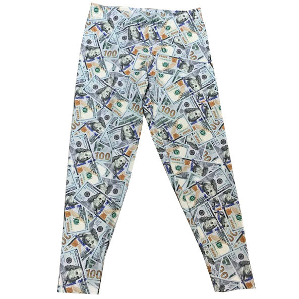 Money Print Long Tights