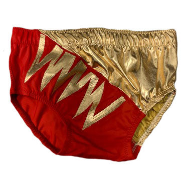 Half Red Half Gold Wetwook with Gold ZigZag Trunks