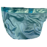 Aqua Blue with Aqua Blue Metallic Waistband and Lightning Bolts Trunks