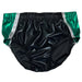 Black Wetlook with Green-Silver Sides Trunks