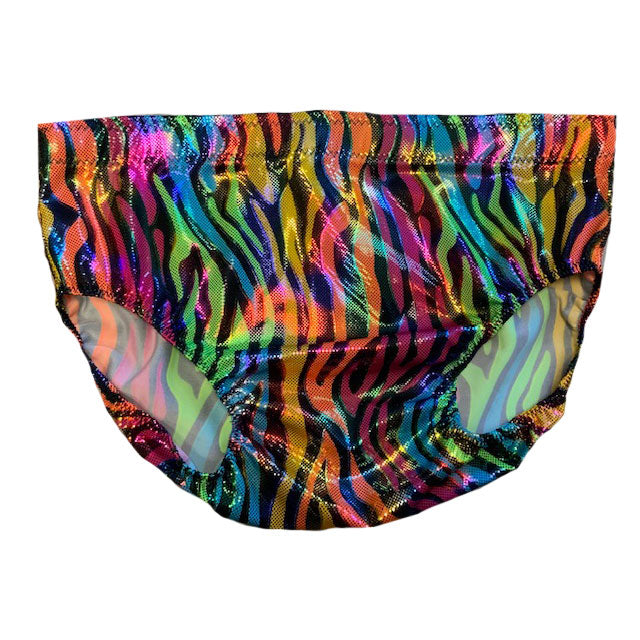 Rainbow Metallic Tiger Stripes Trunks