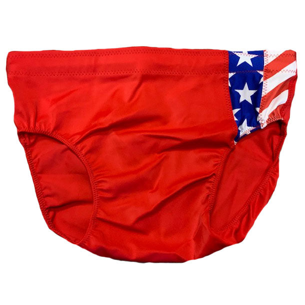 Red with Flag Contrast Trunks