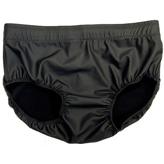 Matte Black Pleather Trunks