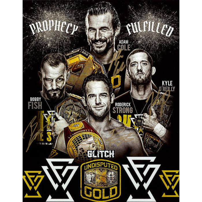 Undisputed Era Prophecy Fulfilled 11 x 14 Poster - QUADRUPLE AUTOGRAPHED