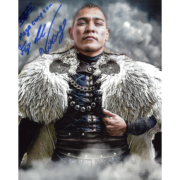 El Hijo del Vikingo White Fur & Smoke 8 x 10 Promo - AUTOGRAPHED