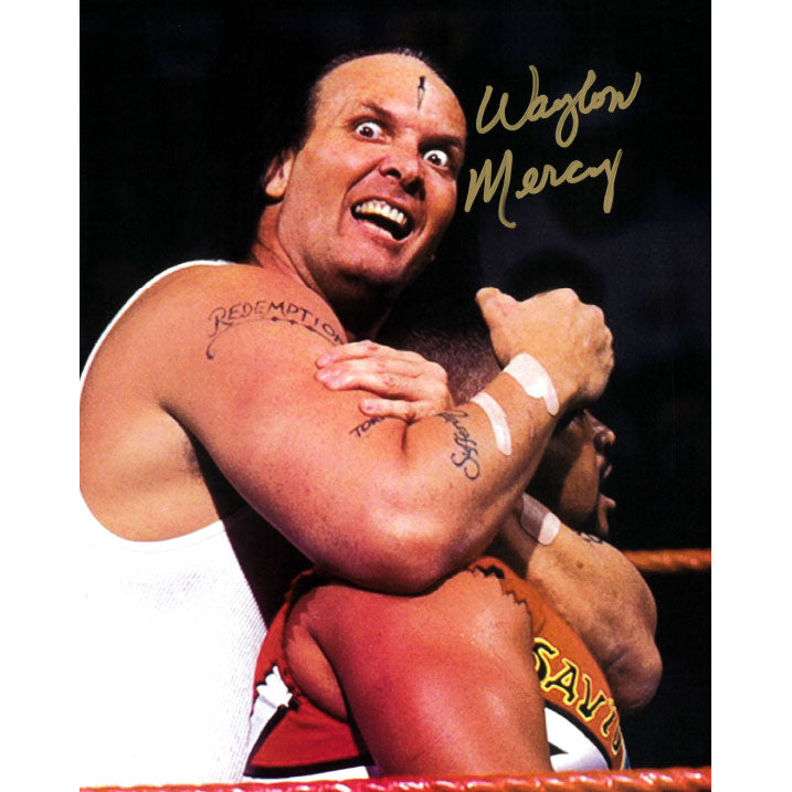 Waylon Mercy Chinlock 8 x 10 Promo - AUTOGRAPHED